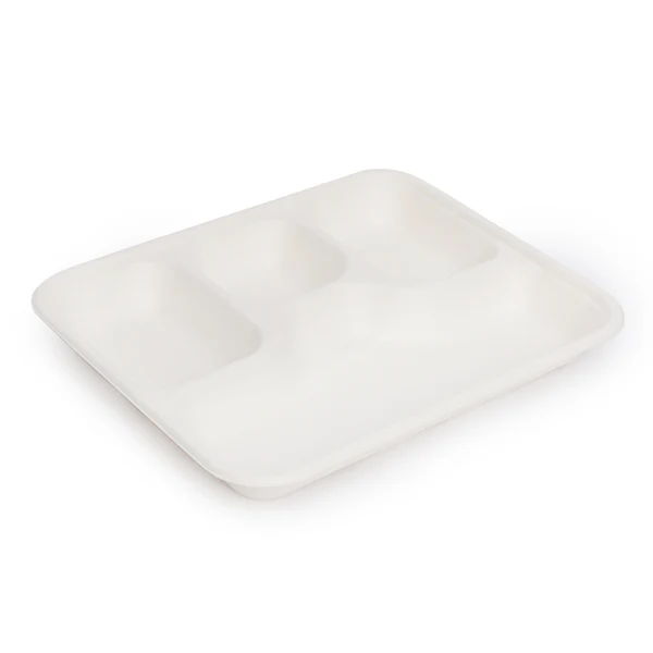 11 4-Compartments Rectangular Meal PlatesTray (Large)