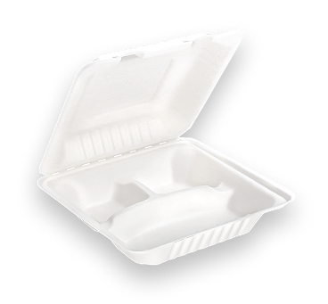 8x8 3 Compartment Hinged Container​